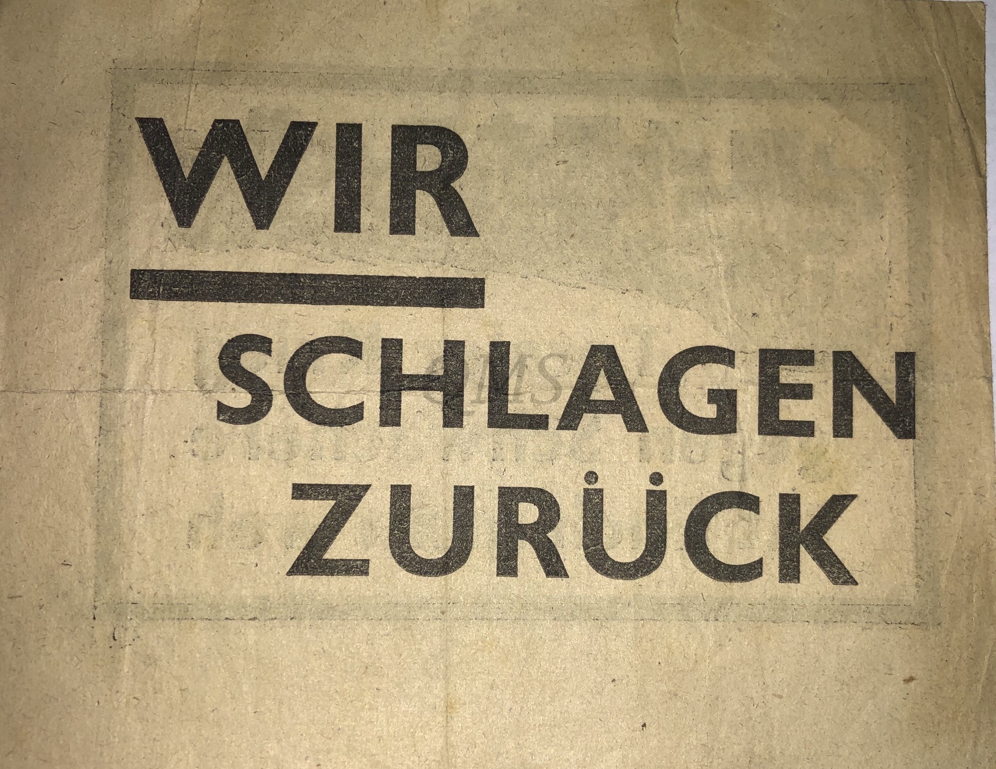 Flugblatt EH.480, Totaler Krieg Gegen Schwächere Tat Euch… (We Hit Back)