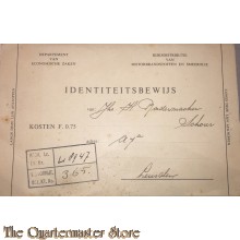 Identiteitsbewijs Distributie van Motorbrandstoffen en smeerolie Amersfoort  1939