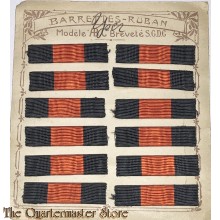 Belgium - Carton with ribbons Belgium WW1 The Yser Medal (Batons op kaart Belgie WO1 Médaille de l'Yser, Medaille van de IJzer)
