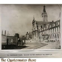 Press photo , WW1 Western front,  cityhal of Kamerijk