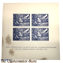 Blok van 4 legioenzegels 12 1/2 cent (toeslag 87 1/2 cent)