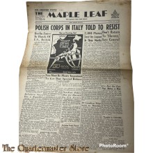 Newspaper, The Maple Leaf, for Canadian forces Vol 3, no 94,  13 july  1945