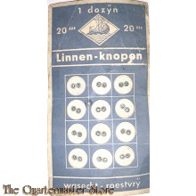Dozijn Linnen knopen LECO 1940 (12 Linnen buttons LECO 1940)