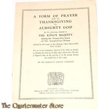 Booklet 1935  A form of prayer and of Thanksgiving