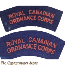 Shoulder flashes Royal Canadian Ordnance Corps (RCAOC)