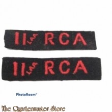 Shoulder flashes 11th  Royal Canadian Artillery  LAA (set of 2)