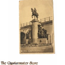 Postcard 1914-18 Standbeeld koning Leopold de IIe