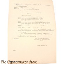 Brief Ubersendung Dienstauszeichnungen Generalkommando VII Armeekorps
