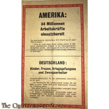 Flugblatt  G.23, AMERIKA: 54 Millionen Arbeitskräfte einsatzbereit (AMERICAN LABOUR POTENTIAL 54 MILLIONS / Ludendorf and Hitler)