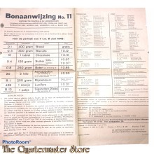 Bonaanwijzing no 11 Distributie-centrale XIV (Amersfoort) voor de periode  7 t/m 8 juni 1945