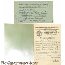 Mitgliedsbuch Kameradschaftsbund Deutsche Polizei Beamten Kreisgruppe Gross Essen 1943