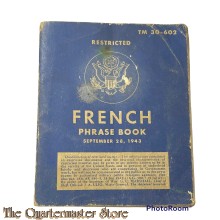 Booklet French phrase 1943 Technical Manual TM30-602