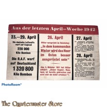 Leaflet / Flugblatt G.24  Aus der letzten April-Woche 1942