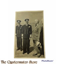 Postcard  His Majesty the King visiting vessel 1945