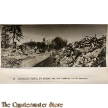 Press photo , WW1 Western front,  remains of the castle  in Calincourt