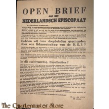 "Open brief aan het Nederlandsch Episcopaat", betreffende het lidmaatschap van de NSB voor rooms-katholieken, 1941.12.31