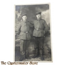 Feld postkarte 1914-18 Photo 2 soldaten in uniform
