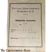 Mittglieds-ausweiss Polizei Sport Verein Dresden e.V. 