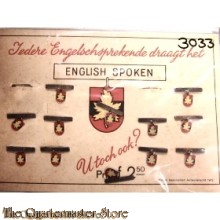Ned Canada “tolk” speldje 1945 "English Spoken"