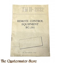 Manual TM 11-2632 radio remote control unit 1944