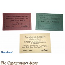 Zutrittskarte Konzerte Beethoven und Henny Wolf 1917