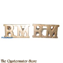 Shoulder Titles Royal Marines/ RM (brass) 
