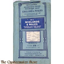 Road touring Map Midlands & Wales 1935-40s