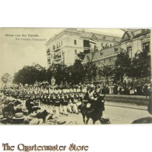 Postkarte 1914  Gruss von der Parade, die Fahnen Compagnie