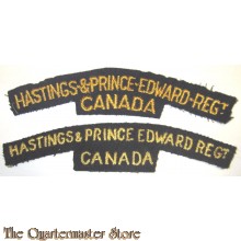 Shoulder title Hastings & Prince Edwards Rgt Canada 1st Canadian Division