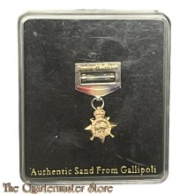 Miniature WW1 British star with sand of Gallipoli