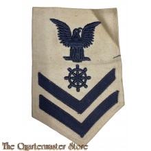 US Navy white rating badge Quartermaster boatswain 