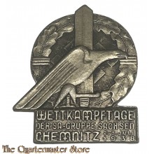 Teilnehmerabzeichen  SA-Gruppe Sachsen Wettkampftage Chemnitz 1938