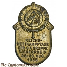 Veranstaltungsabzeichen Reichswettkampftage der SA Gruppe Niederrhein 28.-30. Aug 1935