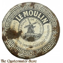 France - Couvercle en métal de boîte de cirage ancienne « le  Moulin» 