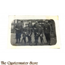 Postkarte/Studio photo 1910 Gruppe Soldaten 4 stehend 2 sitzend